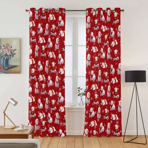 Vista 29 de Libaoge Cortinas de Navidad para cocina, dormitorio, juego de 2 paneles, diseño de muñeco de nieve de Navidad, cortinas de invierno con copos