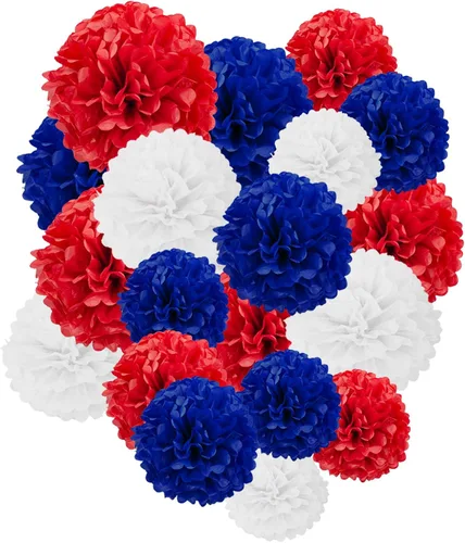 Vista 11 de Capesaro Pompones de Papel Dorado y Negro - 10", 12" Decoraciones de Papel Tisú para Decoración Colgante de Fiestas - Juego de 12 Piezas