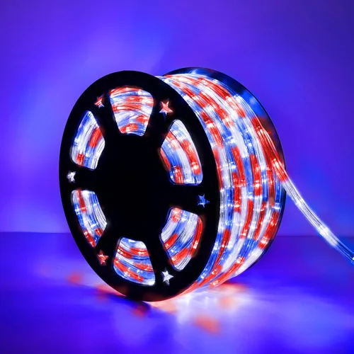 Vista 11 de Serie de luces LED de 50 pies con 360 luces LED, tubo flexible conectable con 8 modos, iluminación LED a prueba de agua para interiores