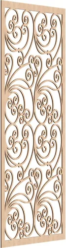 Vista 118 de 9 3/8"W x 24 3/8"H x 1/4"T Marilla Decorativos Paneles de Pared de Madera Calado, Abedul
