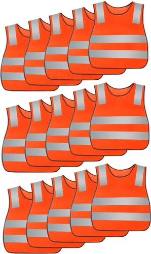 Vista 11 de AIEOE Kids High Visibility Safety Vest Reflective Running Lightweight Traffic Walking Breathable Construction Vest