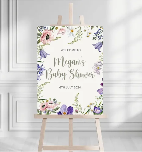Vista 12 de Letrero de bienvenida para baby shower, personalizable, con texto en inglés «We Can Bearly Wait» Neutral Cute Teddy Bear Theme, varios tamaños