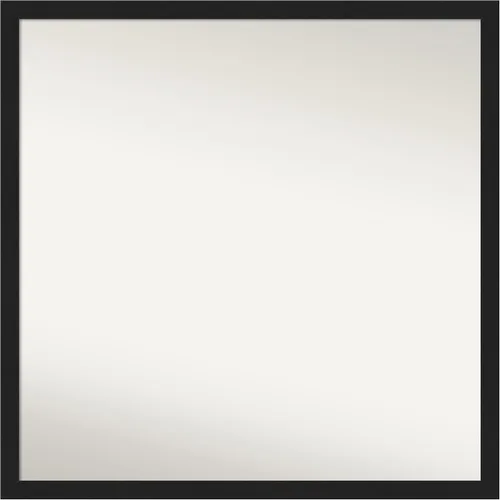 Vista 202 de Amanti Art Espejo de baño negro para sobre fregadero, 22 x 22 pulgadas, espejo de tocador cuadrado estrecho negro Avon, marco de madera casual