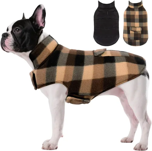 Vista 19 de ASENKU Dog Winter Coat, Reversible Dog Jacket for Small Medium Large Dogs Army Green