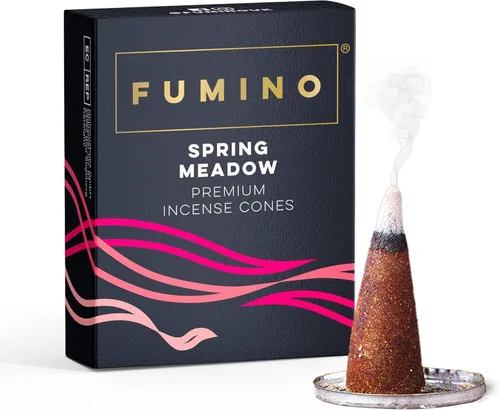Vista 21 de Fumino® Conos de incienso fresco Autumn Breeze 20 por caja, fragancia Masala Agarbatti Joss para relajación y meditación, decoración del hogar