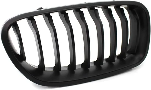 Vista 4 de Zhisheng - Parrilla delantera para riñón BMW, color negro mate, línea de listón, compatible con BMW F10 F11 5 Series M5 4D Sedan / 5D Touring
