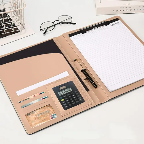 Vista 6 de SAYEEC Portafolio de liquidación Portafolio Carpeta de cuero para entrevistas legales de negocios Portafolio Organizador de documentos tamaño carta