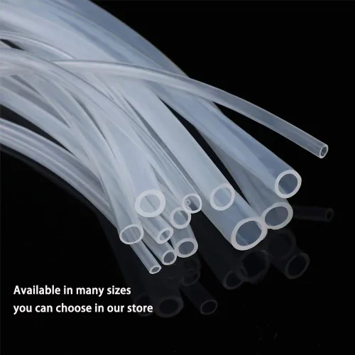 Vista 5 de Hooshing - Tubo de silicona de 0.5 mm ID x 2 mm OD de 10 pies, tubo de goma de silicona de grado alimenticio flexible, tubo de goma de silicona pura