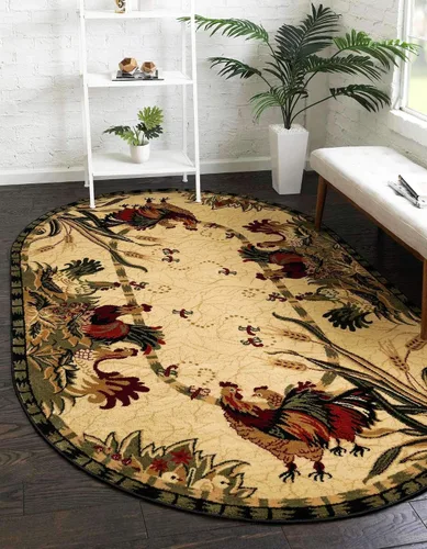 Vista 20 de Unique Loom Barnyard Collection - Alfombra de área de granja (2 pies x 3 pies 1 pulgada, rectangular, crema/negro)