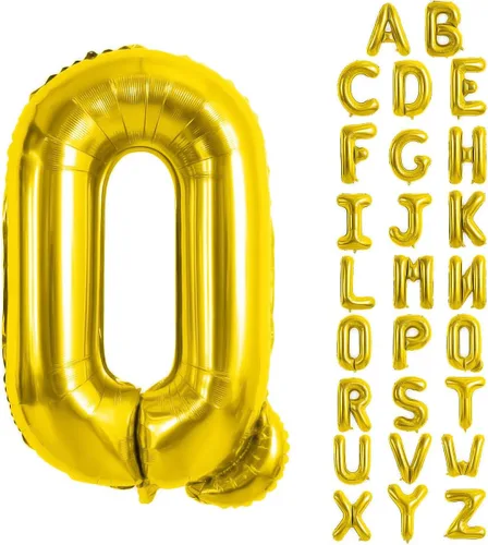 Vista 56 de Globos de letras azules de 40 pulgadas, globo grande del alfabeto de aluminio de Mylar para decoración de cumpleaños, boda, aniversario, graduación