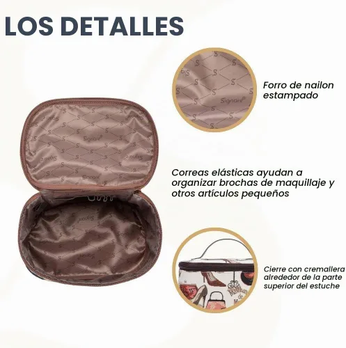 Vista 4 de Signare Neceser para Mujeres/Estuche de Tocador/Estuche de Maquillaje, Disponible en 14 Diseños Boutique