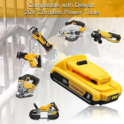 Vista 8 de Batería de repuesto para Dewalt DCD771 DCD708 DCD777 DCD791 DCD785 DCD771c2 DCD777c2 DCD780 DCD796 DCD999 DCD985 DCD800 DCD793d1 DCD7099 DCD80 5