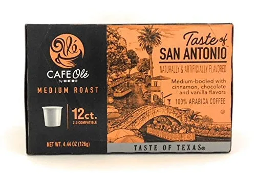 Vista 4 de Café Ole Taste of Texas Gourmet Coffee K Cups surtido de regalo, 12 unidades (36 tazas) Houston Blend, Texas Pecan, Taste of San Antonio, juego de 2