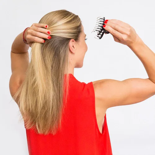 Vista 5 de Pinzas de garra para el cabello Revlon Strong Hold, marrón/negro, 2 unidades (paquete de 1)