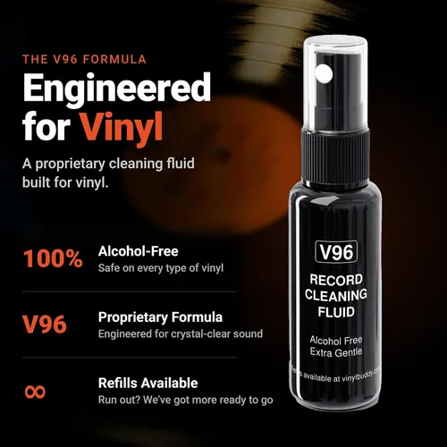 Vista 6 de Vinyl Buddy Kit de limpieza definitivo de discos de vinilo de 5 piezas Incluye: limpiador de discos - Cepillo de terciopelo, microfibra y lápiz