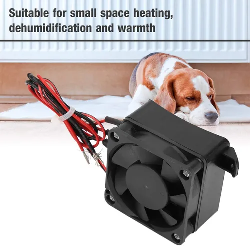 Vista 3 de Calentador de termistor con ventilador, ventilador de calentador de aire de 110 V, mini calefacción de aire termistor PTC, termistor PTC, piezas