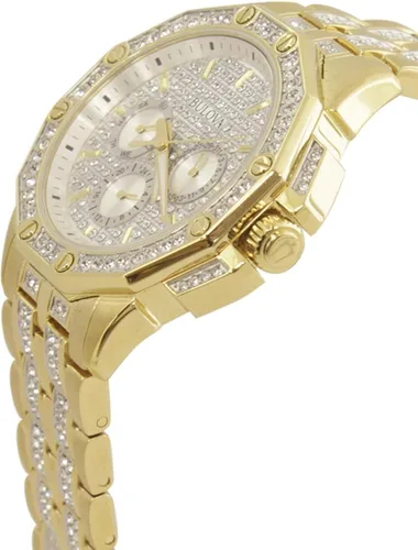 Vista 5 de Bulova Reloj de cuarzo Octava para hombre con correa de acero inoxidable, dorado, 21 (modelo 98C126)