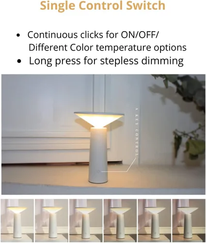 Vista 2 de Vortex LS-8925 MINI I LAMP Creativo Estilo nórdico Carga USB Aprendizaje Interruptor táctil Protección de los ojos Dormitorio de estudiantes