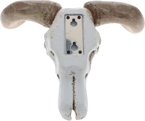 Vista 5 de Soporte de papel higiénico de pared con calavera de toro/vaca - Decoración rústica de baño occidental