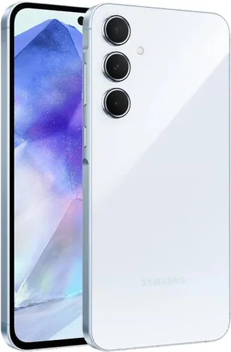 Vista 4 de Samsung Galaxy A55 5G A556E 128GB Dual-SIM GSM Desbloqueado Android Smartphone (variante latino/LTE compatible con EE. UU.) - Azul hielo