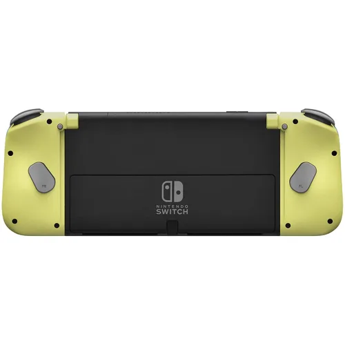 Vista 3 de HORI Nintendo Switch Split Pad Compact Light Gray Yellow - Ergonomic Controller for Handheld Mode - Officially Licensed by Nintendo
