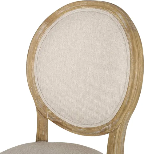 Vista 7 de Silla de oficina giratoria tapizada Pishkin - Beige/Natural