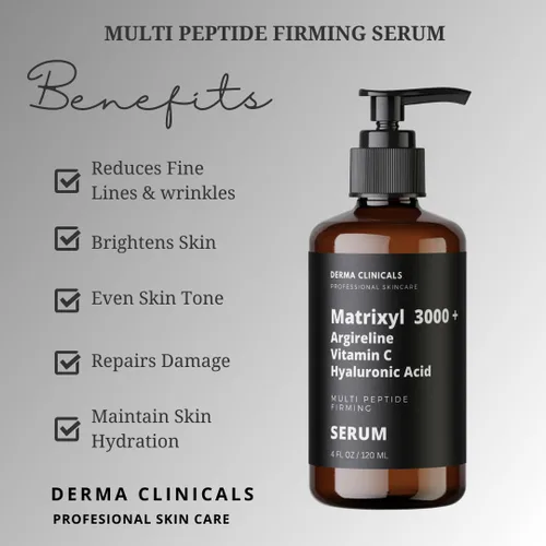 Vista 3 de Matrixyl 3000 + suero de ácido hialurónico, vitamina C, suero facial antienvejecimiento, suero antiarrugas para la cara, suero reafirmante