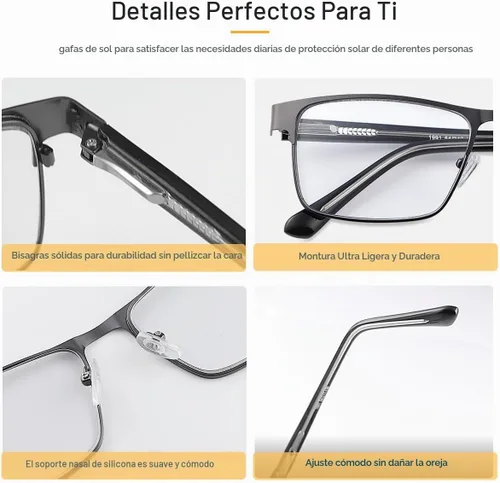 Vista 6 de MIRYEA Gafas de sol fotocromáticas para miopía a distancia, lentes de sol de transición para hombres y mujeres, gafas de miopía retro, ligeras
