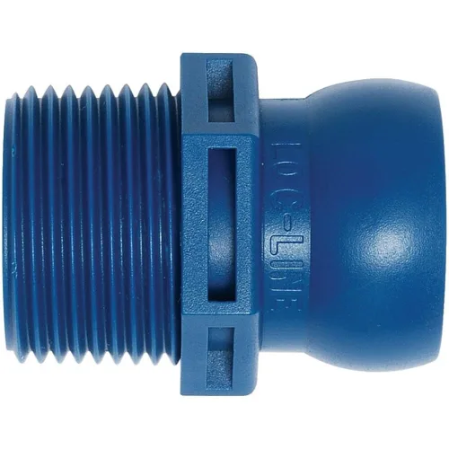 Vista 10 de Loc-Line Componente de manguera de refrigerante, copolímero de acetal, conector, 1/2" BSPT, 1/2" manguera ID (paquete de 50)