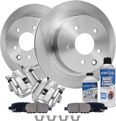 Vista 82 de Detroit Axle - Rotores de freno para Ford Mustang 2015 2016 2017 2018 2019 2020 2021 2022 2023 Rotores de freno de disco 2016 2017 2018 2019