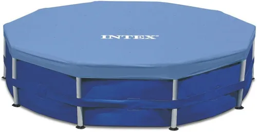 Vista 10 de CUBIERTA DE ALBERCA INTEX 28030E: Para piscinas de 10 pies con marco redondo de metal – Incluye cuerda de atado – Orificios de drenaje – Sobresalida