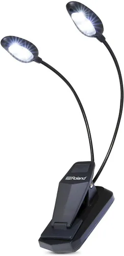 Vista 2 de Roland Luz de soporte de música de doble cabezal de 4 LED, cálida (LCL-15W)