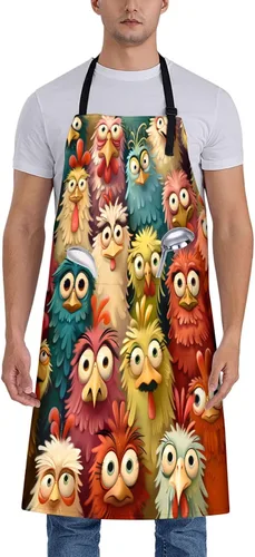 Vista 12 de Cosmic Pizza - Delantal de gato para mujer, 28 x 33 pulgadas, delantales de cocina con 2 bolsillos, poliéster, bonito delantal de gato para cocinar