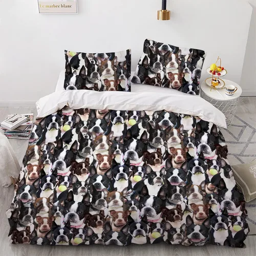 Vista 16 de Airedale Terrier - Juego de funda de edredón para amantes de los perros, juego de edredón para perros Bingley Terrier, juego de ropa de cama Perro