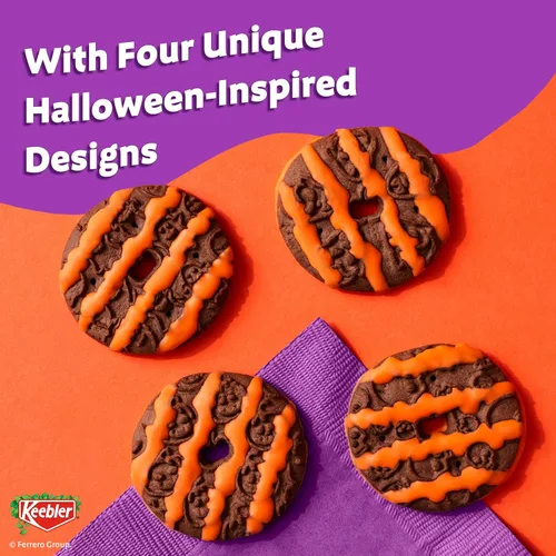Vista 5 de Keebler Spookie Fudge Stripes, galletas sabor vainilla de Halloween