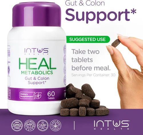 Vista 3 de Intus Heal - Suplemento de limpieza de colon y salud intestinal para hombres y mujeres, limpieza de desintoxicación ayurvédica para la salud