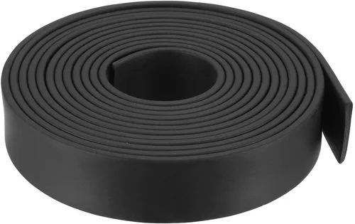 Vista 51 de uxcell Tira de sello de goma rectangular maciza, 0.197 in de ancho, 0.118 in de grosor, 3.3 ft de largo, color negro