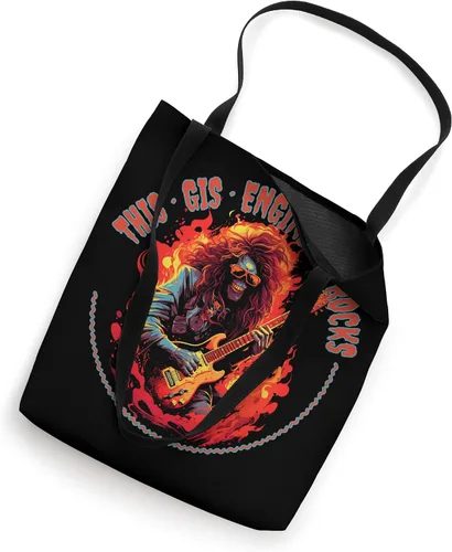 Vista 2 de This Gis Engineer Rocks Funny Musician Tote Bag