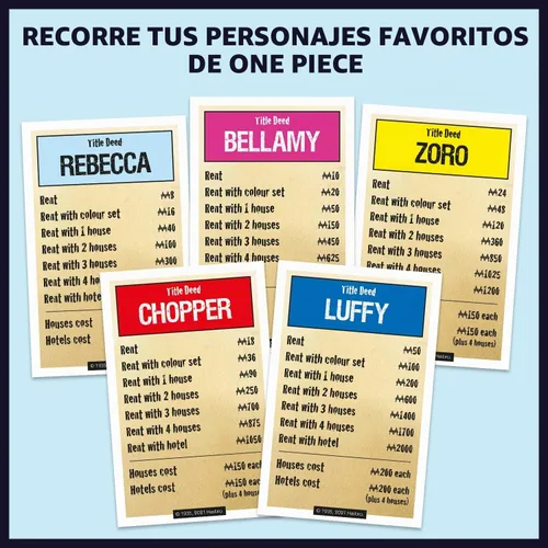 Vista 4 de Juego de mesa Monopoly de One Piece para 2-8 jugadores Una Pieza