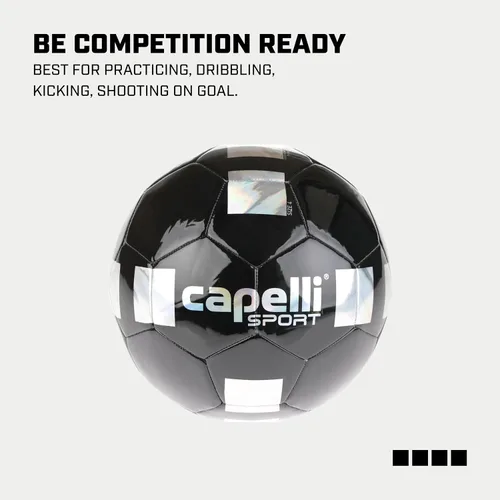 Vista 5 de Capelli Sport Soccer Ball Size 5, Holographic Design Soccer Ball for Youth and Adult Players