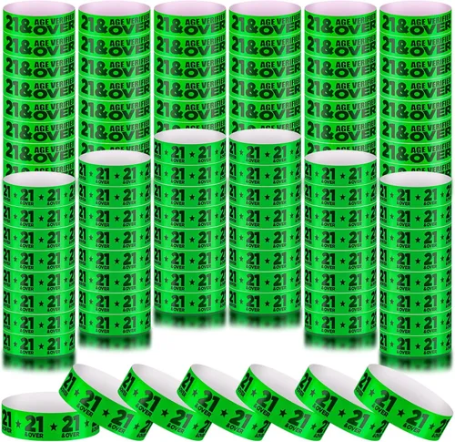 Vista 8 de Teling 1200 pulseras de papel con más de 21 unidades, eventos impermeables Multi