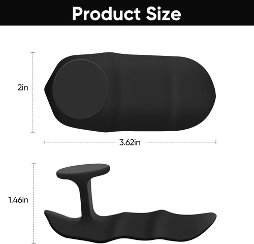 Vista 3 de 4 empuñaduras ergonómicas de goma para levantamiento de pesas, guantes de entrenamiento para hombres y mujeres, almohadillas de agarre de mano