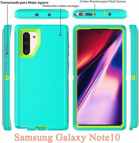 Vista 2 de YmhxcY Funda para Note 10 con película de TPU flexible autorreparable (paquete de 2) y película protectora de pantalla para lente de cámara