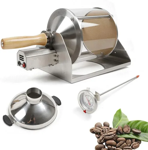 Vista 2 de Máquina de tostado de café KAKA-G400 Gas Coffee Bean Roaster Set 14.11 oz US STOCK