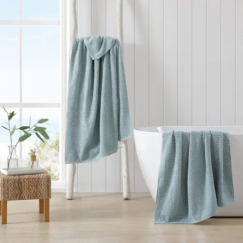 Vista 3 de Tommy Bahama - Toallas de baño, altamente absorbentes y suaves, esenciales para el baño, baja pelusa y resistentes a la decoloración, certificadas