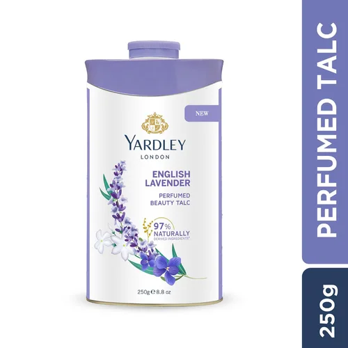 Vista 2 de Talco perfumado Yardley Lavanda inglesa 250 g (8.81 onzas) Paquete de 1