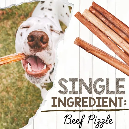 Vista 3 de Nature Gnaws Bully Sticks - Masticables para perros sin cuero crudo de larga duración, 1 libra