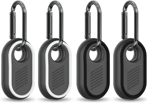 Vista 10 de Paquete de 4 fundas compatibles con Samsung Galaxy SmartTag2, resistentes fundas de silicona suave antideslizante para Galaxy Smart Tag 2