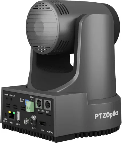 Vista 7 de PTZOptics Move 4K SDI/HDMI/USB/IP PTZ Cámara con zoom óptico 12x (gris) (PT12X-4K-GY-G3)