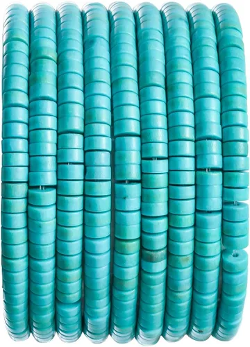 Vista 10 de Abalorios Espaciadores de Jade Natural Africano 4x2mm 38cm/str Redondos Planos Semipreciosos para Hacer Pulseras y Collares Jade africano